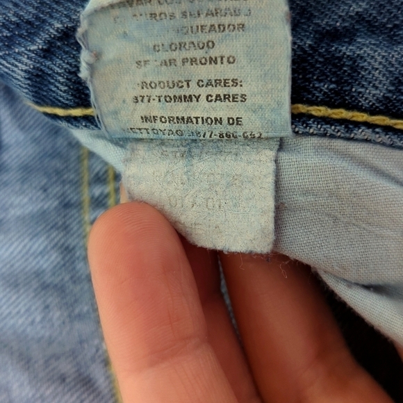 Tommy Hilfiger 2001 Y2K Vintage Medium Wash High Waisted Straight Leg Jeans 9/32 - Picture 10 of 16